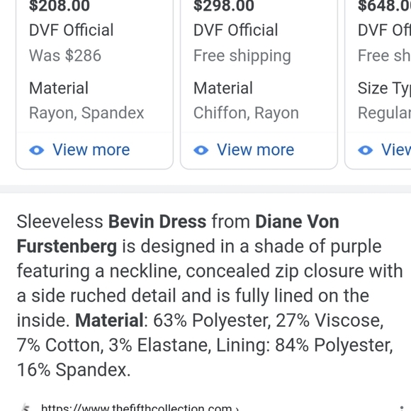 DVF Bevin Ruched Waist Dress Purple Haze Small - Picture 11 of 11